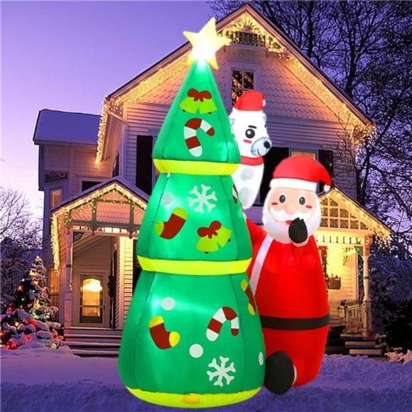 Holiday 7 Ft Christmas Inflatables Tree Decorations Inflatable